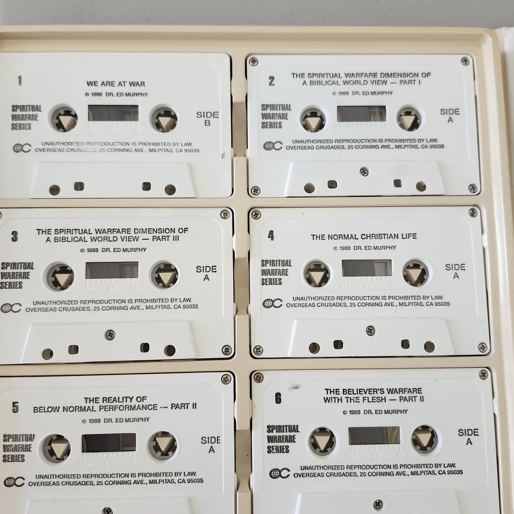 Vintage Rare Dr. Ed Murphy Spiritual Warfare Cassette Tape Set Set Of 16.